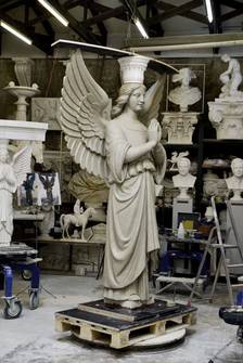 Reconstruction Angel, scale 1:1, build up in clay