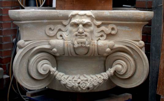 Stone copy Ionic capital