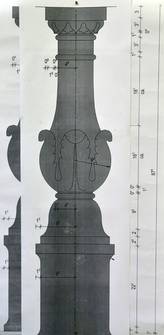 Rekonstruktion Baluster in Gips und Ton