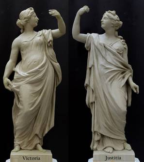 Bozzetto, Clay model „Victoria and Justitia“