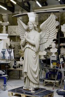 Reconstruction Angel, scale 1:1, build up in clay