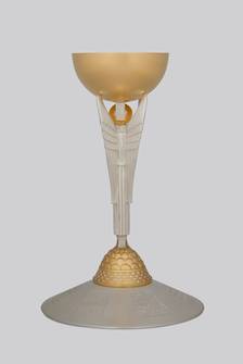 Cast chalice, gold and silver, engraved