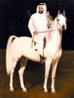 Sheikh Zayed on horse