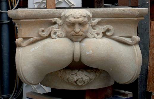 Stone copy Ionic capital