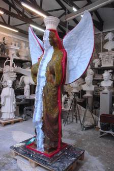 Reconstruction Angel, scale 1:1, build up in clay