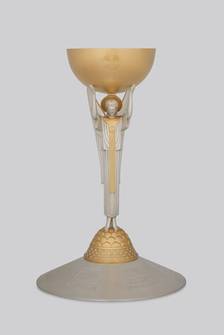 Cast chalice, gold and silver, engraved