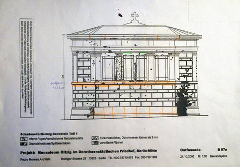 Schadenskartierung, Fugen, Ostfassade