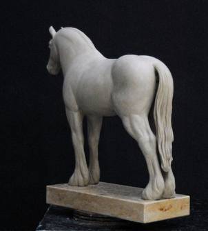 Shire Horse, clay model