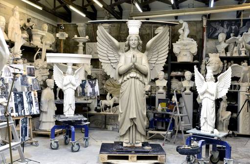 Reconstruction Angel, scale 1:1, build up in clay