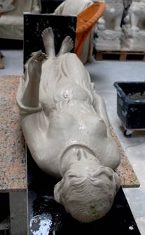 Rekonstruktion weibliche Figur in Modellton