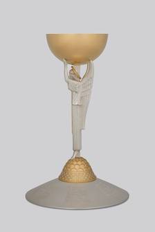 Cast chalice, gold and silver, engraved