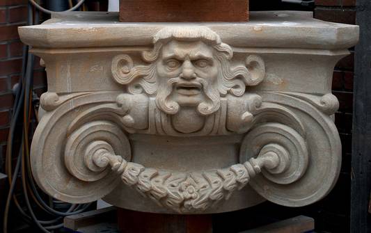 Stone copy Ionic capital